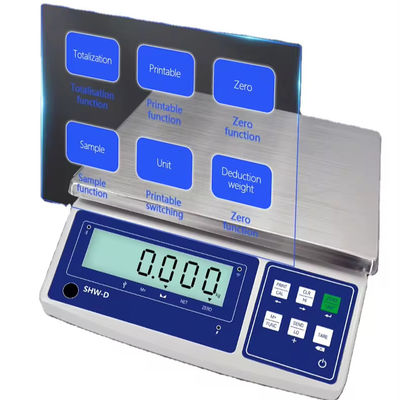 Anpassbare ABS 15KG LCD-Display-Tischskala mit Präzision und 6V/4000mAh-Batterie