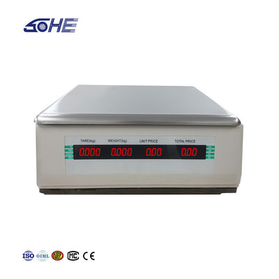 SHV-TMA Barcode Drucktischwaage 30kg mit ABS-Plastik-/Edelstahlplatte