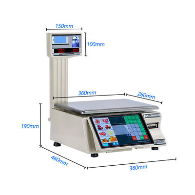 LCD-Display Intelligente Barcode-Tabelle Skala SHW-TMF6 für 30 kg Kapazität