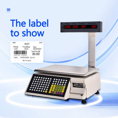 Erweiterte Druckbarcode-Tischwaage SHW-TMB 30kg mit AC 100-240V/DC21V Leistung