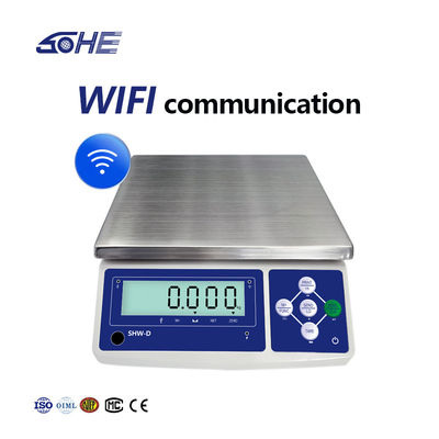 Genauigkeit Stufe III SHWDL-Wireless WIFI Elektronische Tischwaage mit 6 kg Kapazität und 1