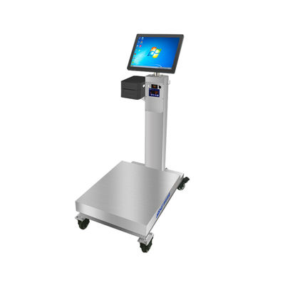 Metalle Industriewaage mit 15-Zoll-Touch-Bildschirm Drehtisch und Räder