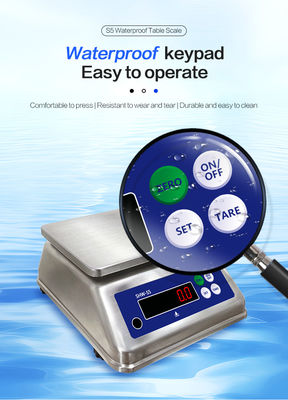 15 kg S5 Doppelschirm Edelstahl Wasserdicht Tisch Elektronische Waage für -10 C-40 C