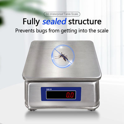 15 kg S5 Doppelschirm Edelstahl Wasserdicht Tisch Elektronische Waage für -10 C-40 C