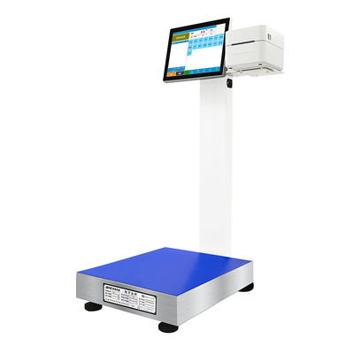 15-Zoll-LCD-Display 15-500 kg Meeresfrüchte Verarbeitung Dock Android Druck Etiketten Skala -10-40C