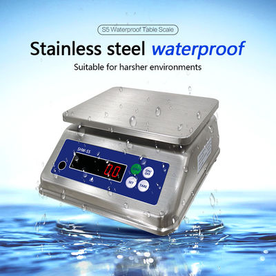 15 kg S5 Doppelschirm Edelstahl Wasserdicht Tisch Elektronische Waage für -10 C-40 C