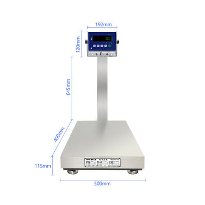 SOHE A1S 500KG 500*600 Edelstahl-Plattformskala für Meeresfrüchte und Lebensmittelfabriken
