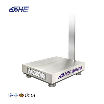 SOHE A1S 500KG 500*600 Edelstahl-Plattformskala für Meeresfrüchte und Lebensmittelfabriken