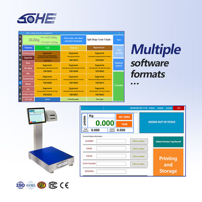 Wasserdichtes Smart Scale SOHE 60KG 450*600mm Plug-in Windows System Anpassungsfähiger Drucker