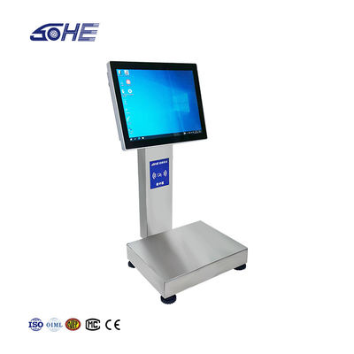 1- 15kg/5g Kapazität Smart Card Stück Gewichtung Waage mit 12-Zoll-wasserdichten Touchscreen