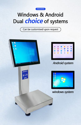 1- 15kg/5g Kapazität Smart Card Stück Gewichtung Waage mit 12-Zoll-wasserdichten Touchscreen