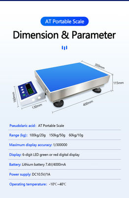 Industrielles Wiegen mit SOHE AT Bluetooth-Skala und 6-stelligem LED-Display erleichtert