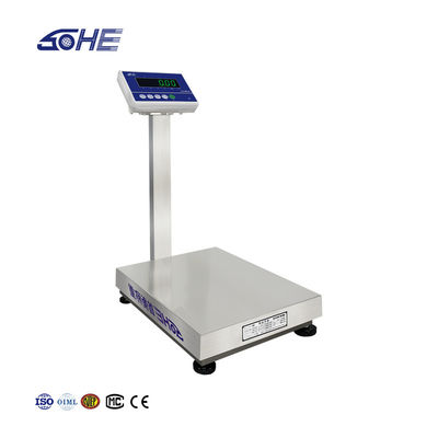 Gewichtsfunktion Industriewaage 60cm x 80cm mit quadratischem aufrechtem Pol