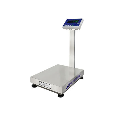 Gewichtsfunktion Industriewaage 60cm x 80cm mit quadratischem aufrechtem Pol