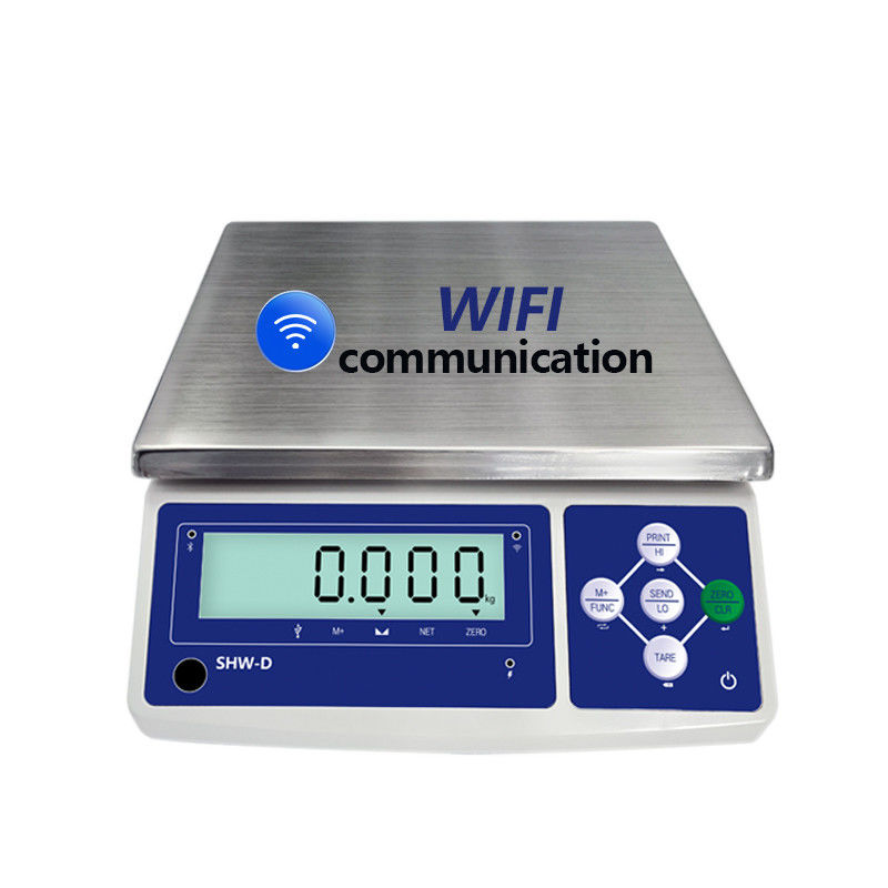 Genauigkeit Stufe III SHWDL-Wireless WIFI Elektronische Tischwaage mit 6 kg Kapazität und 1