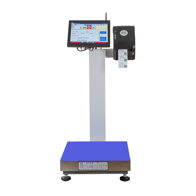 15-Zoll-LCD-Display 15-500 kg Meeresfrüchte Verarbeitung Dock Android Druck Etiketten Skala -10-40C