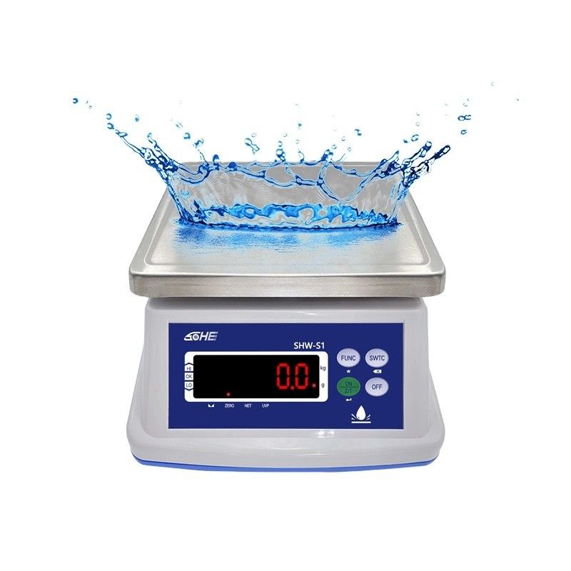 Höchstgewicht 3 kg SOHE S1 Wasserdichte Waage mit Doppelschicht und Präzisionssensor